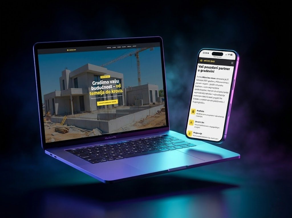 Micro bau – web design and development for a construction business