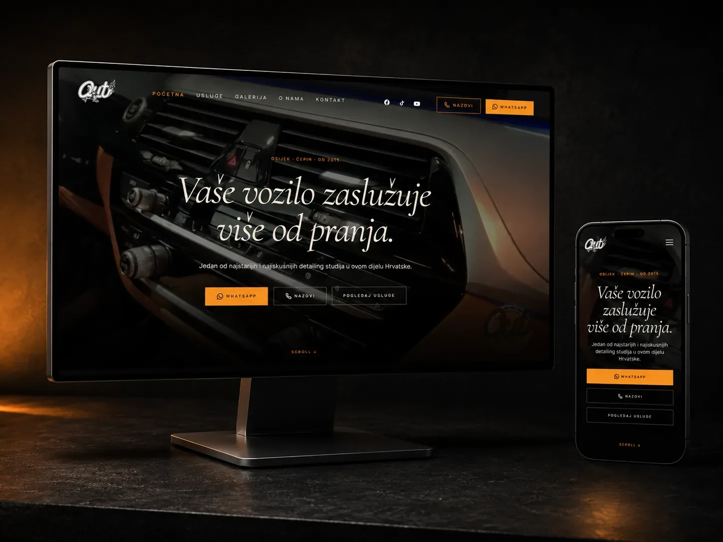 Once Upon a Time Detailing – web development and design for a car detailing studio